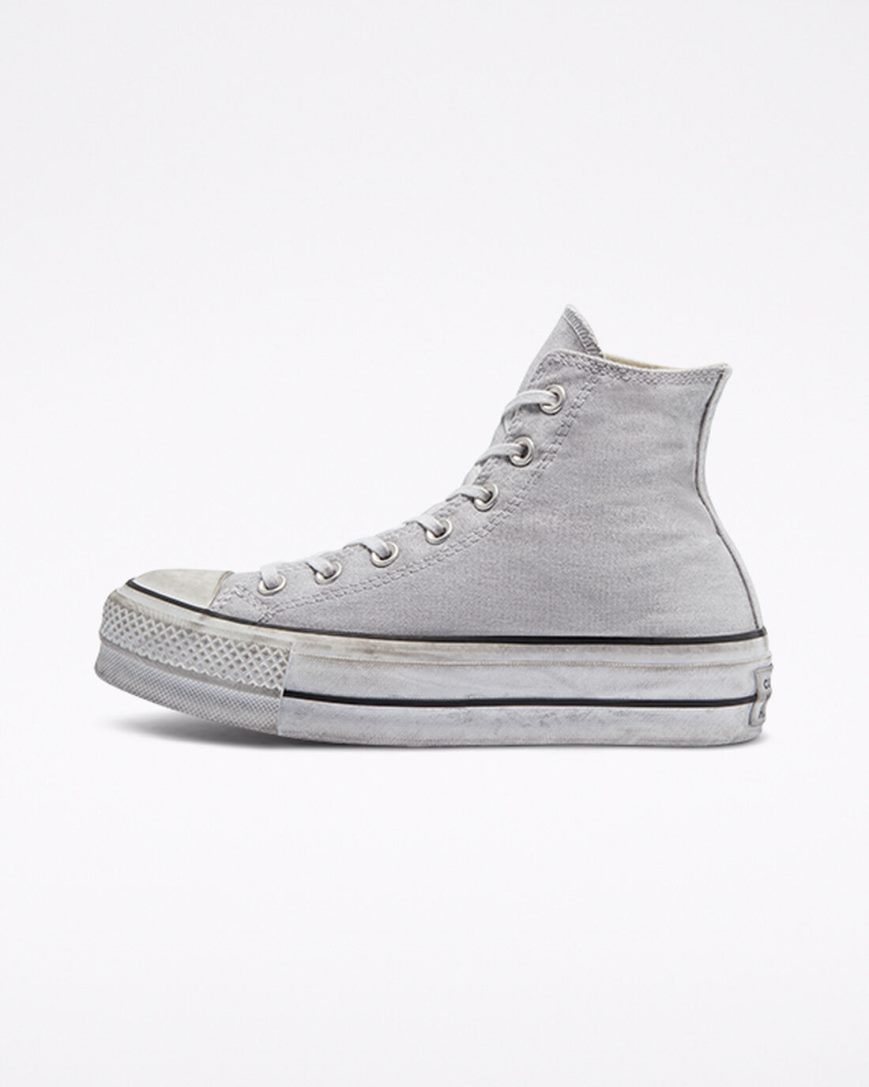 Men's Converse Chuck Taylor All Star Lift Smoked Canvas High Top Platform Shoes Grey | AU 50C38F